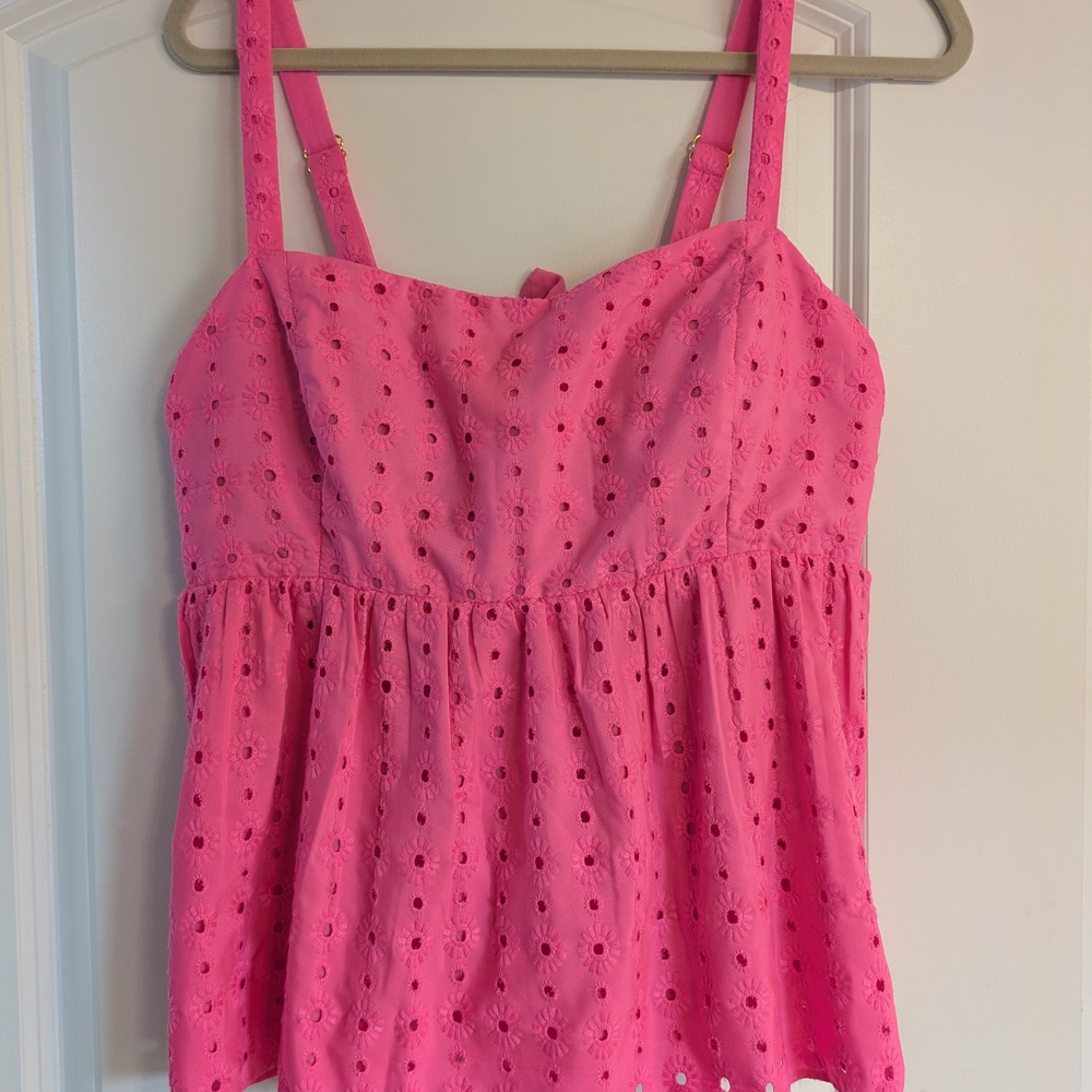 Lilly Pulitzer Pink Smocked Bustier Camisole